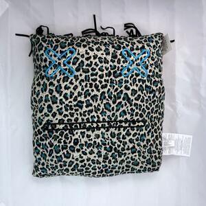 Dammit Doll Pillow Blue Leopard Print with NWT 2015